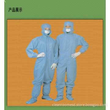 Custom Blue Anti Static Clean Room Garments Coats For Optical Factory